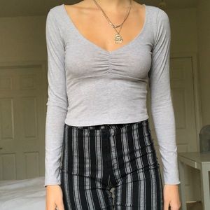 ❌SOLD❌ Brandy Melville Long Sleeved Gray Gina Top